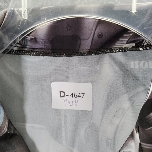 Canon EOS 5D Mark IV Men Button Up Shirt Medium Black Camera Allover Photography - Picture 7 of 8